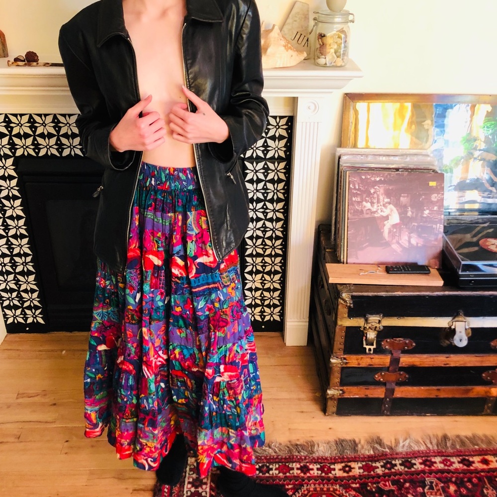 Westbound vintage boho super colorful skirt